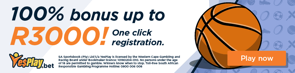 YesPlay welcome bonus — 100% first-deposit match up to R3,000. 18+, T&Cs apply.